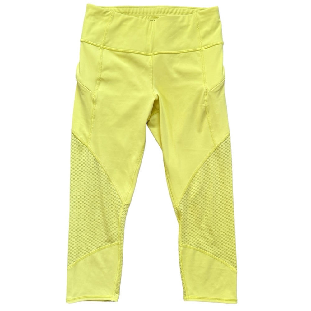 Athleta Contender Mesh Capri Yellow Small - Picture 2 of 11